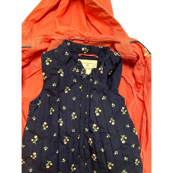 Hanna Andersson 2 in 1 Jacket with Floral Vest‎ in Imagine Pink Size 6-7 120cm - Picture 6 of 10